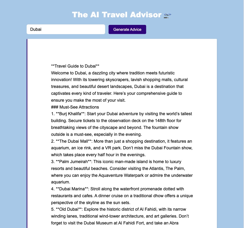 AI Travel Advisor